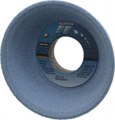 Norton - 4" Diam, 1-1/4" Hole Size, 1-1/2" Overall Thickness, 60 Grit, Type 11 Tool & Cutter Grinding Wheel - Medium Grade, Ceramic, L Hardness, Vitrified Bond, 5,730 RPM - Eagle Tool & Supply