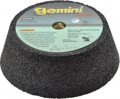 Norton - 6" Diam, 2" Overall Thickness, 16 Grit, Type 11 Tool & Cutter Grinding Wheel - Very Coarse Grade, Aluminum Oxide/Silicon Carbide Blend, Q Hardness, 6,000 RPM - Eagle Tool & Supply