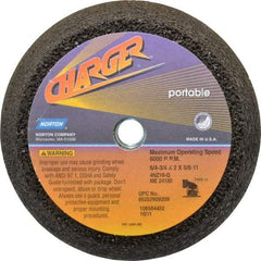 Norton - 6" Diam, 2" Overall Thickness, 16 Grit, Type 11 Tool & Cutter Grinding Wheel - Very Coarse Grade, Zirconia Alumina, Q Hardness, 6,000 RPM - Eagle Tool & Supply