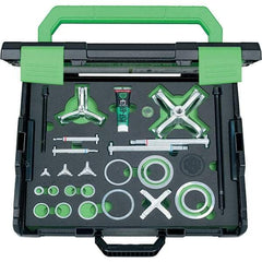 KUKKO - 38 Piece, 3/8 to 3-7/8" Spread, Blind Hole Puller Set - 2 Bolts, 14 Jaws, 6-3/16" Reach - Eagle Tool & Supply