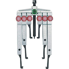 KUKKO - 8 Piece, 5 Ton Capacity, 1-1/2 to 4-3/4" Spread, Multi-Purpose Puller Set - 1 Bolt, 6 Jaws, 9-7/8" Reach - Eagle Tool & Supply