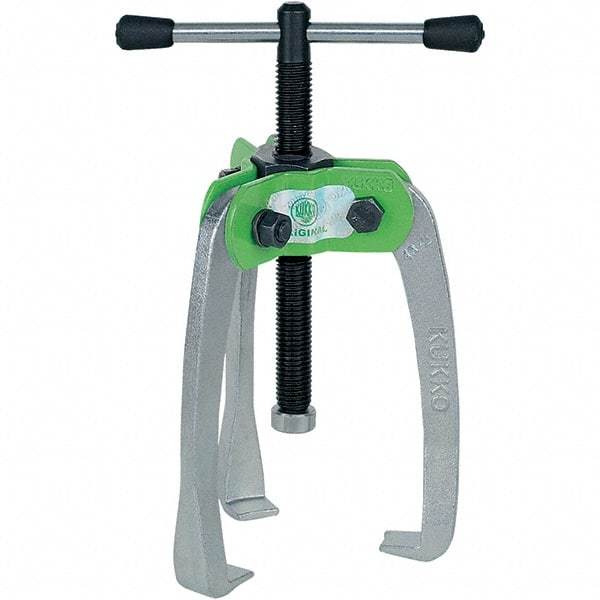 KUKKO - 3 Jaw, 1/4" to 2-3/4" Spread, 1-1/2 Ton Capacity, Jaw Puller - 2-3/4" Reach, For Bearings, Gears, Discs - Eagle Tool & Supply