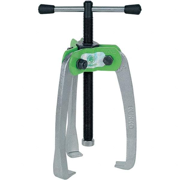 KUKKO - 3 Jaw, 1/4" to 3-3/16" Spread, 1-1/2 Ton Capacity, Jaw Puller - 3-3/16" Reach, For Bearings, Gears, Discs - Eagle Tool & Supply