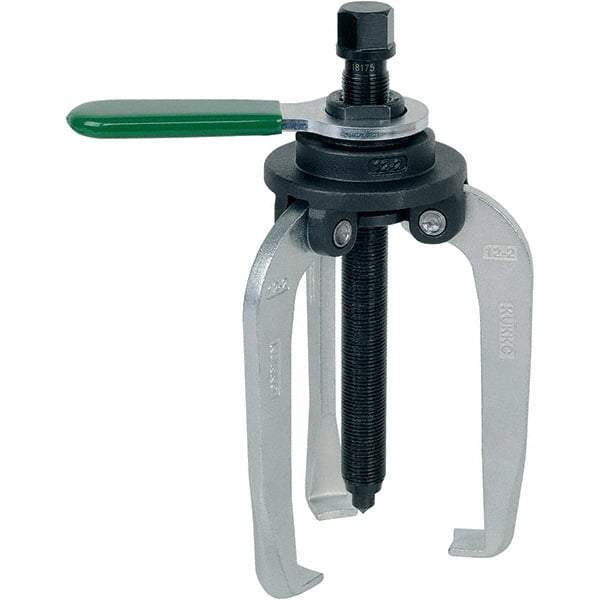 KUKKO - 3 Jaw, 1-1/2" to 5-7/8" Spread, 9-1/2 Ton Capacity, Jaw Puller - 5-7/8" Reach, For Bearings, Gears, Discs - Eagle Tool & Supply