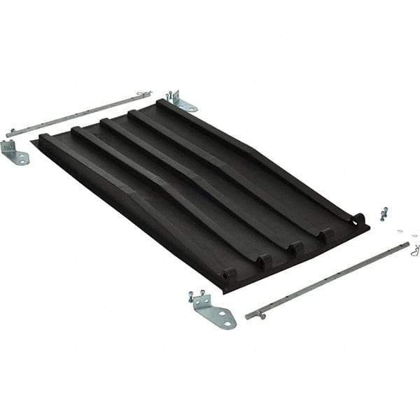 Vestil - Blue Polypropylene Self-Dumping Hopper Poly Lid - Use with Dumpers - Eagle Tool & Supply