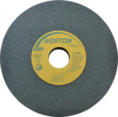 Norton - 7" Diam x 1-1/4" Hole x 1" Thick, I Hardness, 80 Grit Surface Grinding Wheel - Silicon Carbide, Type 1, Medium Grade, 3,600 Max RPM, Vitrified Bond, No Recess - Eagle Tool & Supply