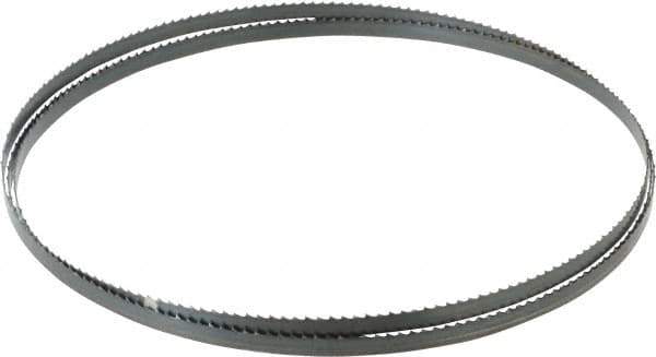 Starrett - 6 TPI, 7' 9-1/2" Long x 3/8" Wide x 0.025" Thick, Welded Band Saw Blade - Carbon Steel, Toothed Edge, Raker Tooth Set, Flexible Back, Contour Cutting - Eagle Tool & Supply