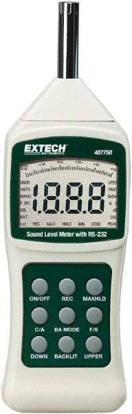 Extech - A and C Frequency Weight, LCD Display Sound Meter - 30 to 130 Decibels - Eagle Tool & Supply