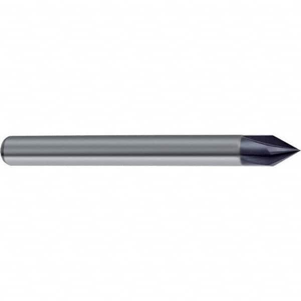 Guhring - 4mm Diam 4 Flute Single End Solid Carbide Chamfer Mill - Eagle Tool & Supply
