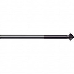 Guhring - 8mm Diam 4 Flute Single End Solid Carbide Chamfer Mill - Eagle Tool & Supply