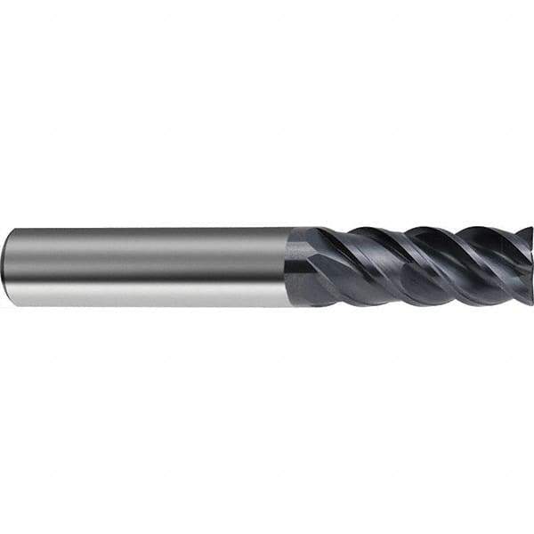 Guhring - 20mm, 4 Flute, Single End, Solid Carbide, Corner Chamfer End Mill - 104mm OAL, 48° Helix, Right Hand Flute, 45mm LOC, Right Hand Cut - Eagle Tool & Supply