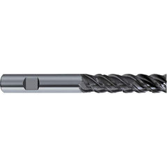 Guhring - 10mm, 4 Flute, Single End, Solid Carbide, Corner Chamfer End Mill - 90mm OAL, 48° Helix, Right Hand Flute, 40mm LOC, Right Hand Cut - Eagle Tool & Supply