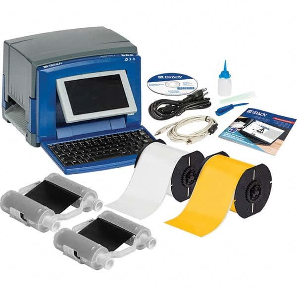 Brady - Electronic Label Makers Type: Desktop Label Printer Accessories: Cleaning Kit; Cutter Cleaning Tool; Documentation Holder; Drivers CD; Network Card; Power Cord; Quick Start Guide; Stylus; USB Cable - Eagle Tool & Supply