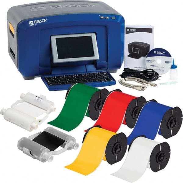 Brady - Electronic Label Makers Type: Desktop Label Printer Accessories: Cutter Cleaning Tool; Network Card; PCK-6 Cleaning Kit; Power Cord; Quick Start Guide; USB Cable - Eagle Tool & Supply