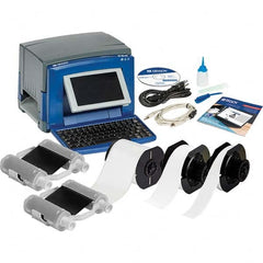 Brady - Electronic Label Makers Type: Desktop Label Printer Accessories: Cleaning Kit; Cutter Cleaning Tool; Documentation Holder; Drivers CD; Network Card; Power Cord; Quick Start Guide; Stylus; USB Cable - Eagle Tool & Supply