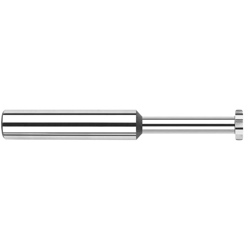 Harvey Tool - 3/8" Cut Diam, 1/16" Cut Width, 3/8" Shank, Straight-Tooth Woodruff Keyseat Cutter - Exact Industrial Supply