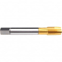 Emuge - 1/4-19 G(BSP) TiN Finish Cobalt 3 Flute British Standard Pipe Tap - Eagle Tool & Supply