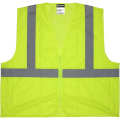MCR Safety - Size 4XL Lime Mesh General Purpose High Visibility Vest - Eagle Tool & Supply