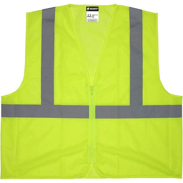 MCR Safety - Size L Lime Mesh General Purpose High Visibility Vest - Eagle Tool & Supply