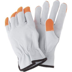 MCR Safety - Size L Leather Work Gloves - Eagle Tool & Supply