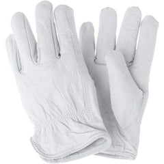 MCR Safety - Size M Leather Abrasion & Puncture Protection Work Gloves - Eagle Tool & Supply