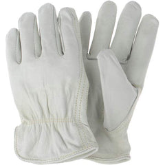 MCR Safety - Size L Leather Abrasion Protection Work Gloves - Eagle Tool & Supply