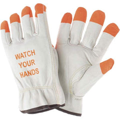 MCR Safety - Size L Leather Abrasion Protection Work Gloves - Eagle Tool & Supply