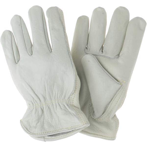 MCR Safety - Size M Leather Abrasion Protection Work Gloves - Eagle Tool & Supply