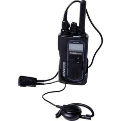 Kenwood - Ear Bud, Push to Talk Microphone Clip Mic with Earphone - Black, Use with Protalk Series Two Way Radios - Eagle Tool & Supply