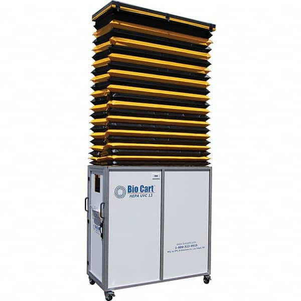 Air-Care - 36" Wide x 36" High x 75" Deep, Air Cleaner Containment Cart - Eagle Tool & Supply