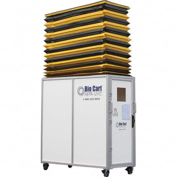 Air-Care - 36" Wide x 36" High x 75" Deep, Air Cleaner Containment Cart - Eagle Tool & Supply