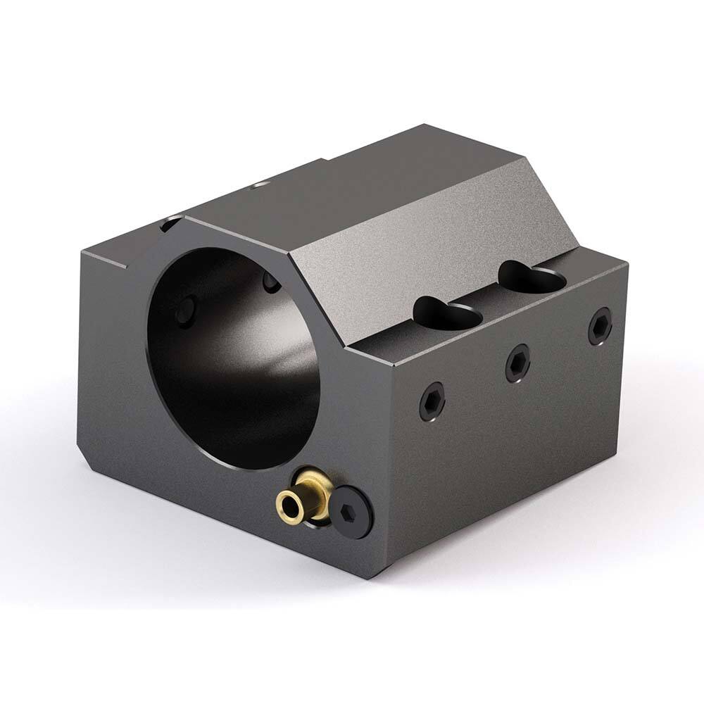 Global CNC Industries - Turret & VDI Tool Holders; Type: Hwacheon ID Block ; Clamping System: 74mm X 30mm ; Tool Axis: ID ; Through Coolant: No ; Additional Information: 4 Mounting Holes - Exact Industrial Supply