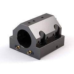 Global CNC Industries - Turret & VDI Tool Holders; Type: Mori ID Block ; Clamping System: 102mm X 80mm ; Tool Axis: ID ; Through Coolant: No ; Additional Information: 4 Mounting Holes - Exact Industrial Supply