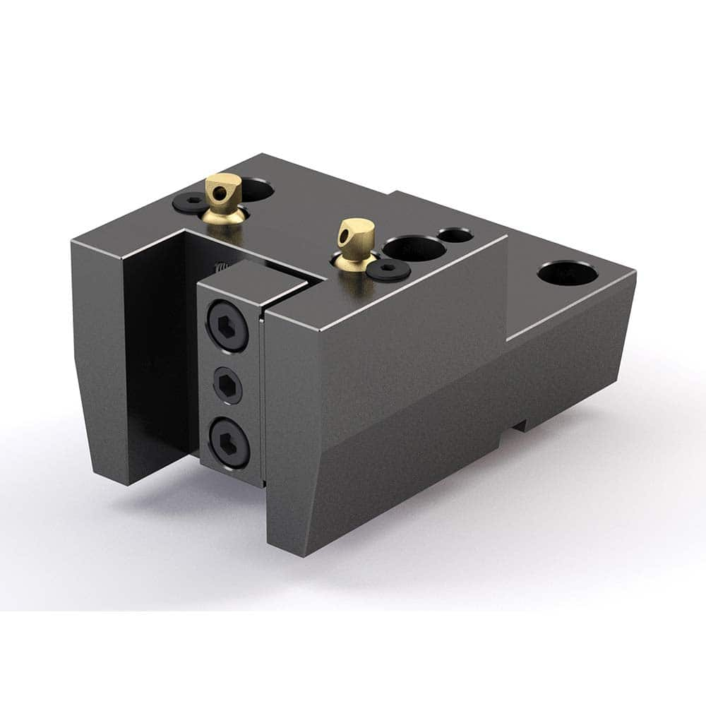 Global CNC Industries - Turret & VDI Tool Holders; Type: Mori OD Facing Block ; Clamping System: 70mm X 62mm ; Tool Axis: OD ; Through Coolant: No ; Outside Diameter (Decimal Inch): 1.0000 ; Additional Information: 4 Mounting Holes - Exact Industrial Supply