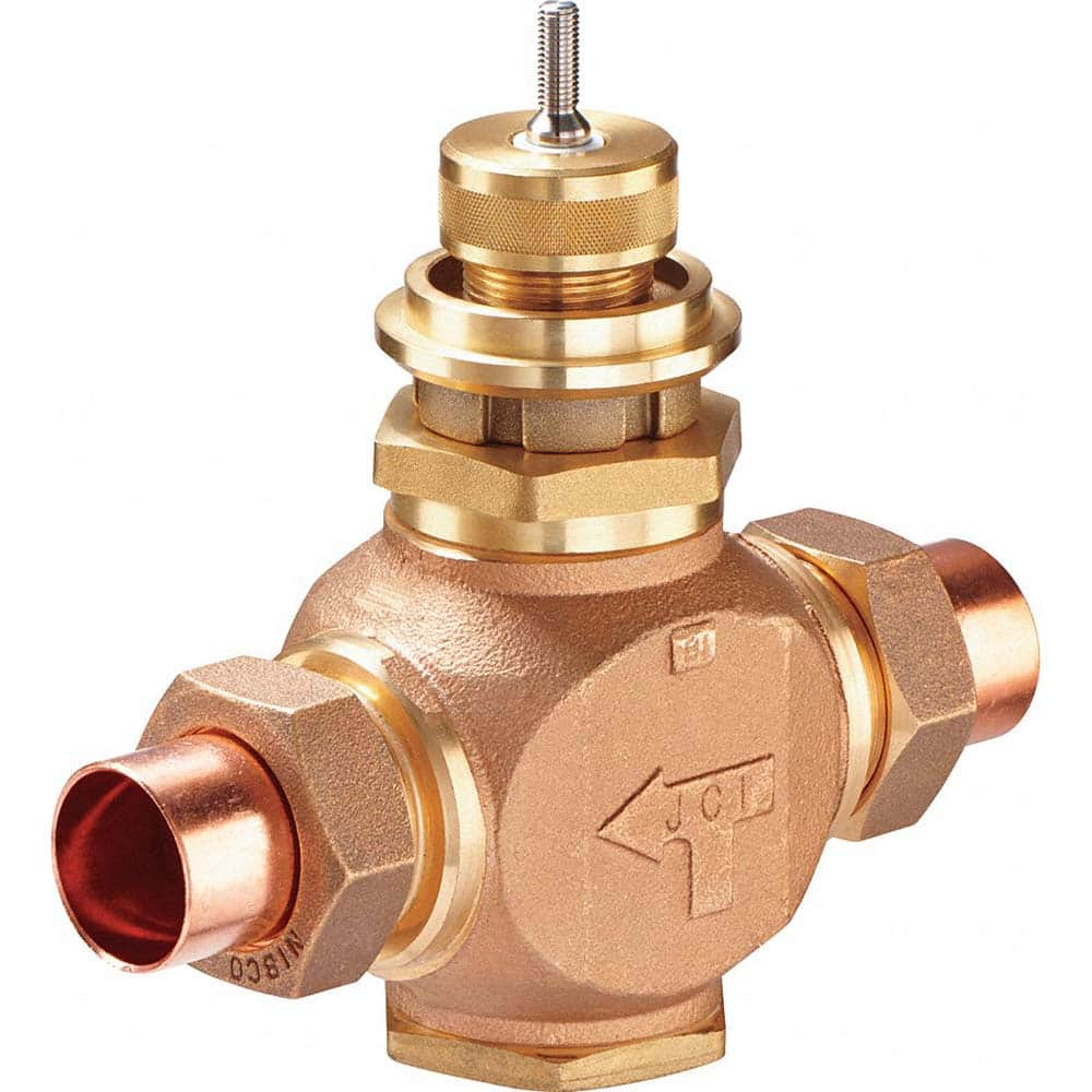 Johnson Controls - Temperature Control Valves; End Connections: Sweat ; Pipe Size: 1-1/2 - Exact Industrial Supply