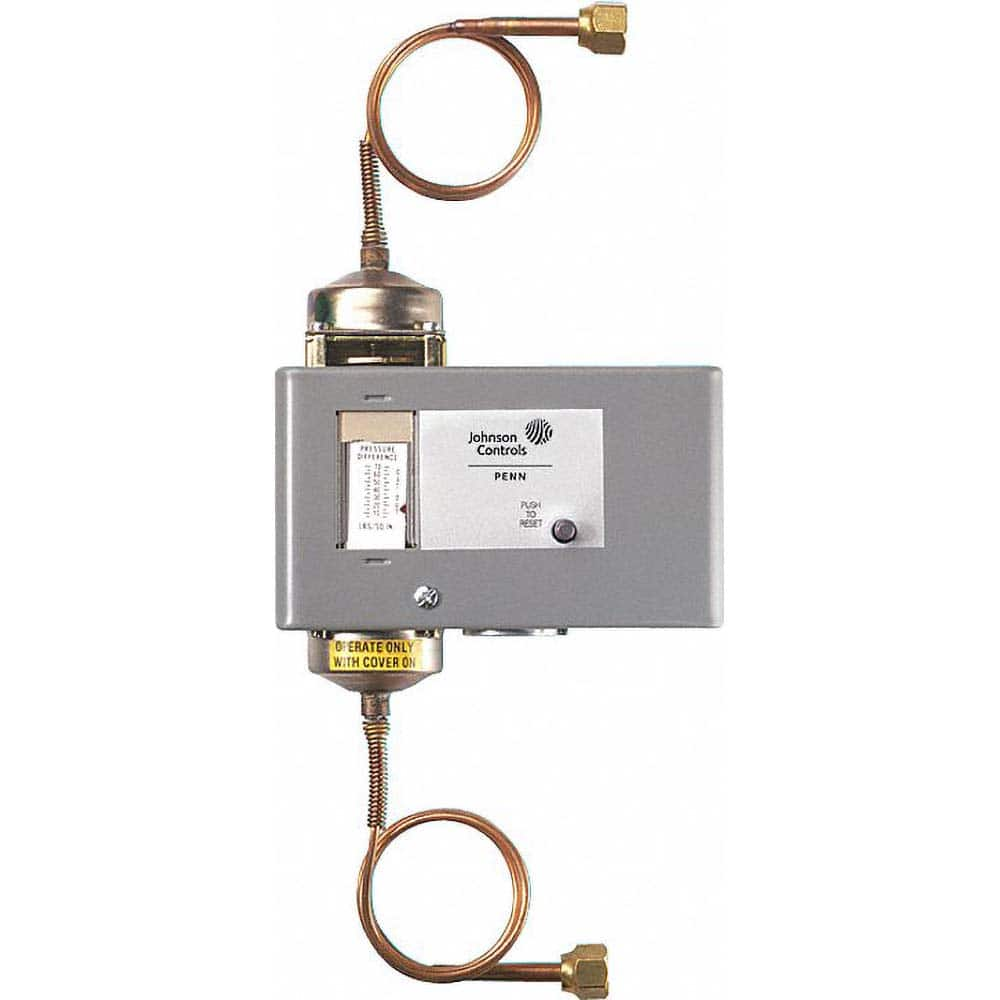 Johnson Controls - Pressure, Vacuum & Compound Switches; Maximum Adjustable Range: 70 psi ; Minimum Adjustable Range: 8 psi ; Type: Lube Oil Pressure Cutout Control W/Time Delay ; Maximum Pressure Setting: 70 psi ; Thread Size: 1/4 ; Thread Type: Flare - Exact Industrial Supply