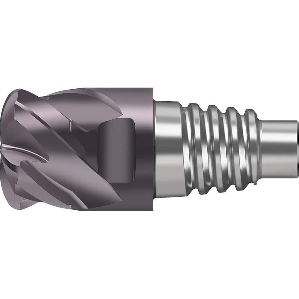 Corner Radius & Corner Chamfer End Mill Heads; Mill Diameter (Inch): 3/8; Mill Diameter (Decimal Inch): 0.3750; Length of Cut (Inch): 0.4880; Connection Type: E10; Overall Length (Inch): 0.9290; Flute Type: Spiral; Material Grade: WJ30TF; Helix Angle: 50;