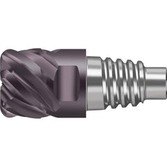 Corner Radius & Corner Chamfer End Mill Heads; Mill Diameter (mm): 12.00; Mill Diameter (Decimal Inch): 0.4720; Length of Cut (mm): 14.5000; Connection Type: E12; Overall Length (mm): 28.3000; Flute Type: Spiral; Material Grade: WJ30TF; Helix Angle: 50; C