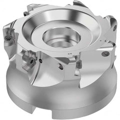 Seco - Indexable High-Feed Face Mills Cutting Diameter (mm): 84.00 Maximum Depth of Cut (mm): 1.80 - Eagle Tool & Supply