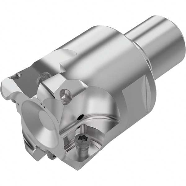 Indexable High-Feed End Mill: Combimaster Shank Uses 4 R217.21 Inserts, 1.8 mm Max Depth, 40 mm OAL, Through Coolant