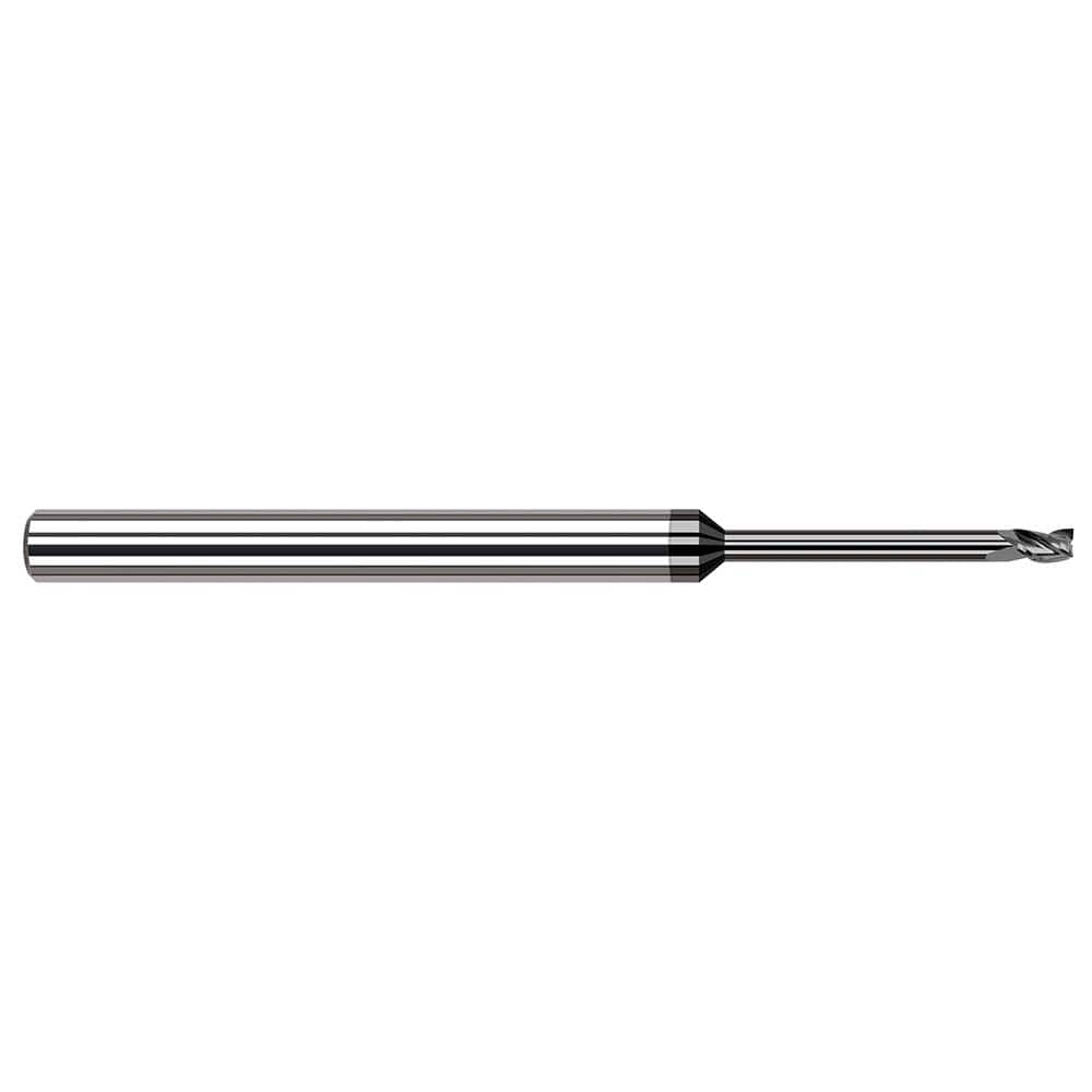 Harvey Tool - 1/16", 3/32" LOC, 1/8" Shank Diam, 2-1/2" OAL, 3 Flute Solid Carbide Square End Mill - Exact Industrial Supply