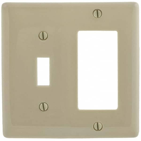 Hubbell Wiring Device-Kellems - Wall Plates Wall Plate Type: Combination Wall Plates Color: Ivory - Eagle Tool & Supply