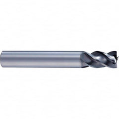 Square End Mill: 15mm LOC, 10mm Shank Dia, 60mm OAL, 8 Flutes, Solid Carbide Single End, Duarise Finish, Straight Flute, Variable Helix, Centercutting, RH Cut, RH Flute, Series 8235
