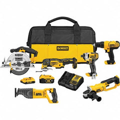 DeWALT - Cordless Tool Combination Kits Voltage: 20 Tools: 1/2" Drill/Driver; Reciprocating Saw; 6-1/2" Circular Saw; Oscillating Multi-Tool - Eagle Tool & Supply