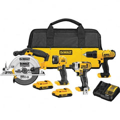 DeWALT - Cordless Tool Combination Kits Voltage: 20 Tools: 1/2" Drill/Driver; 6-1/2" Circular Saw; LED Worklight - Eagle Tool & Supply