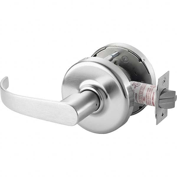 Entrance Lever Lockset for 1-3/4 to 2″ Doors Key-in Lever, 2-3/4″ Backset, Satin Chrome Finish