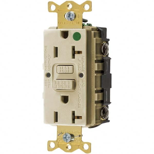 Bryant Electric - GFCI Receptacles Grade: Hospital Color: Ivory - Eagle Tool & Supply