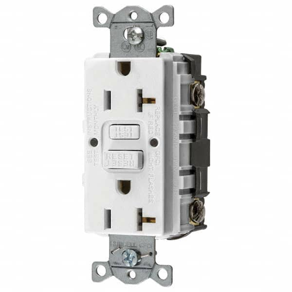 Bryant Electric - GFCI Receptacles Grade: Commercial Color: White - Eagle Tool & Supply