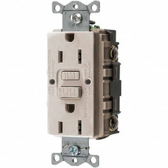 GFCI Receptacles; Grade: Commercial; Color: Light Almond; NEMA Configuration: 5-15R; Amperage: 15; Reset Type: Manual; Voltage: 125 VAC; Wiring Method: Side; Back; Body Material: Thermoplastic Nylon; Flange Style: No Flange; Flange Included: No; Amperage: