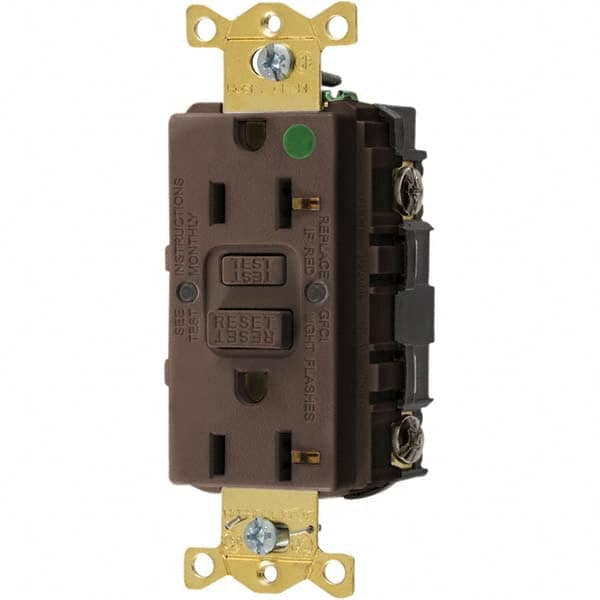 Bryant Electric - GFCI Receptacles Grade: Hospital Color: Brown - Eagle Tool & Supply